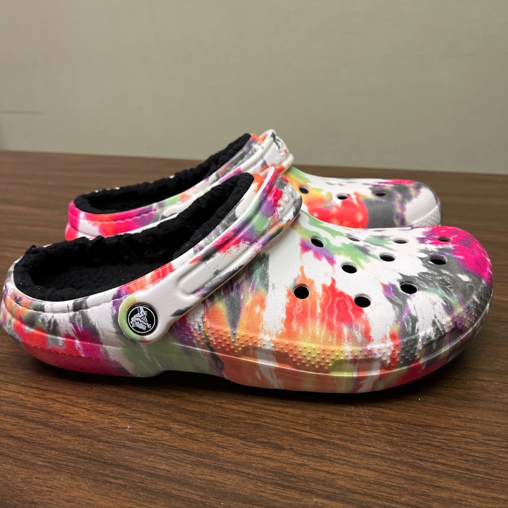 CROCS Pink and Orange Slippers with Ventilation Holes